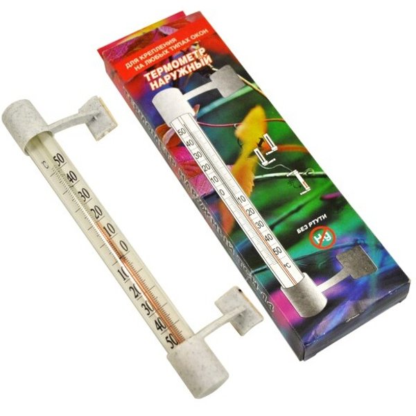 Термометр оконный наружный Универсальный, пластик
