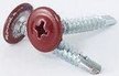 Саморез с прессшайбой со сверлом вишневый RAL 3005 4,2х25 (150шт) №392