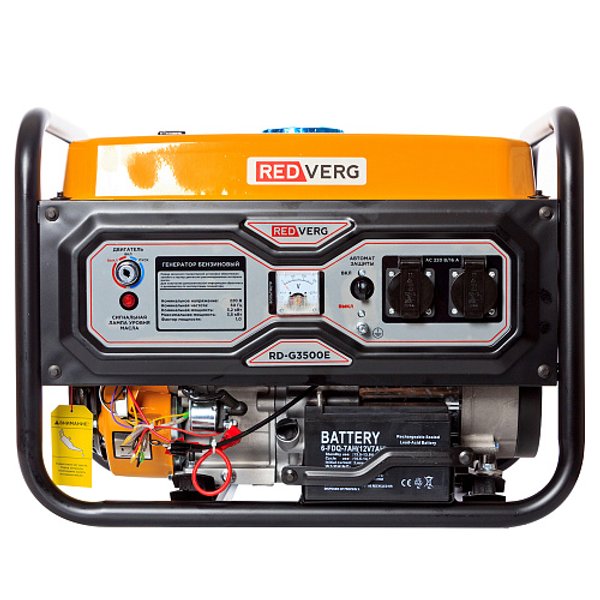 Генератор бензиновый RedVerg RD-G3500E 3200/3500Вт 220В ручной+электростартер