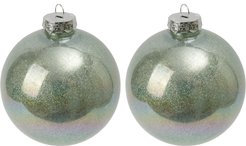 Набор шаров 2шт 10см радужно-мятный, с блестками, EUSYQB-0124221