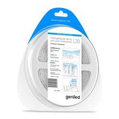 Лента светодиодная Geniled GL-180SMD2835 12В 1590лм/м 16Вт/м 10х5000 3800-4200К IP33 нейтральный белый