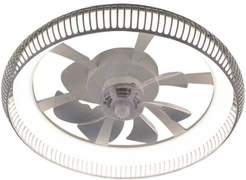 Люстра светодиодная управляемая с вент. FAN FRAME 45W+15W R-APP-500x125-WHITE/WHITE-220-IP20