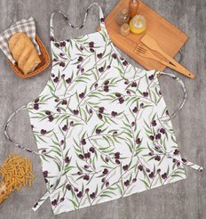 Фартук Доляна Olives 60х70см, 100% хл, рогожка 164 г/м2