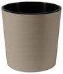 Кашпо пластиковое Вега d30см h30см v17,2л, фраппе, с вкладкой