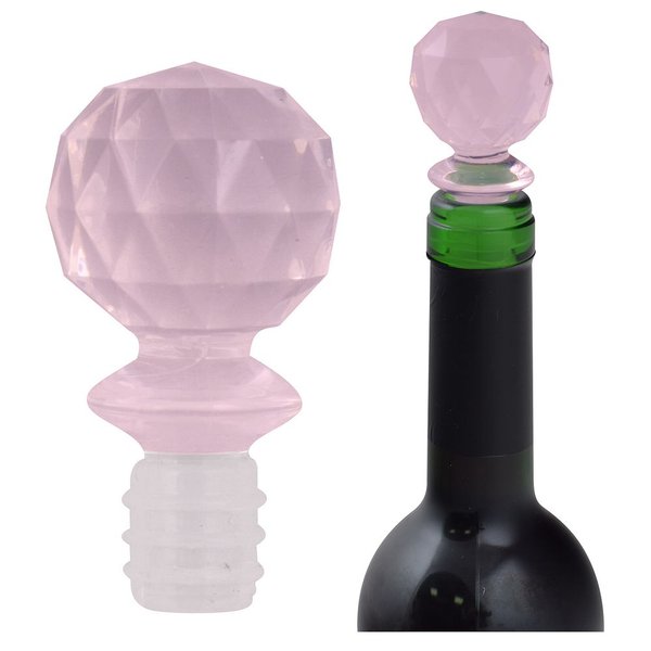 Пробка д/бутылки Мультидом Розовый хрусталь 2см пластик/силикон