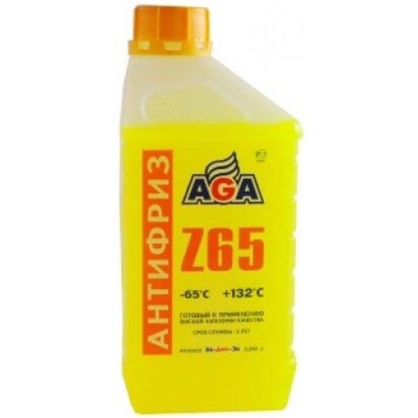 Антифриз AGA-Z65 5кг/4,73л AGA043Z желтый