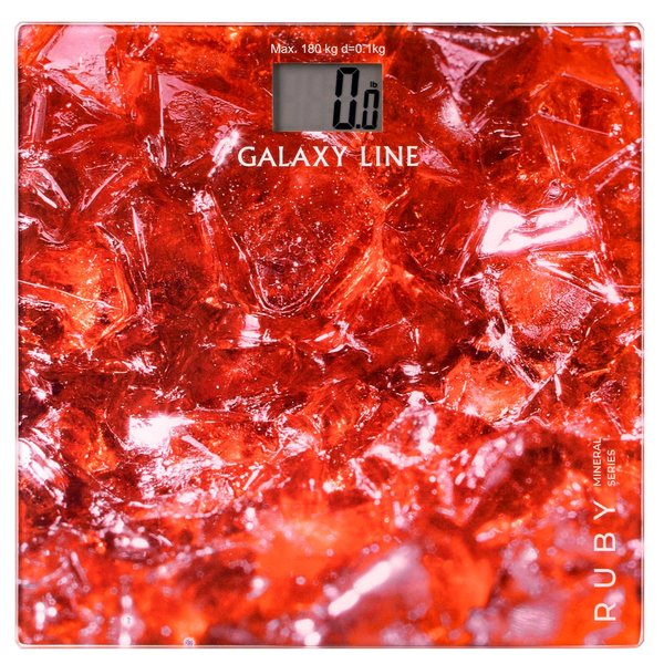 Весы напольные электронные Galaxy LINE GL 4819 до 180кг стекло, красный