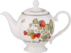 Чайник заварочный Lefard Strawberry 750мл фарфор, молочный