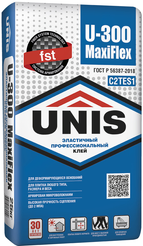 Клей для плитки UNIS U-300 MaxiFlex 25кг