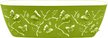 Горшок для цветов Butterflies V7,3л L47,5х16см H14,9см со вставкойовальный лиственно-зеленый