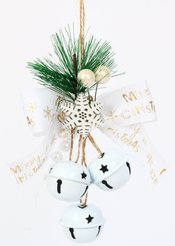 Украшение фигурное Три бубенца 3см, белый, SYTLD-5225020