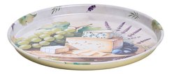 Поднос сервировочный Agness Gourmet feast 33см сталь окрашенная