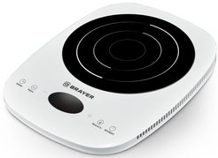 Плитка настольная индукционная Brayer BR2802 2000Вт стеклокерамика, 1-конфорочная
