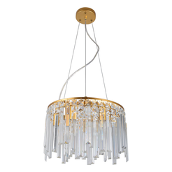 Люстра Арман 6х60W E14 металл, хрусталь, золото