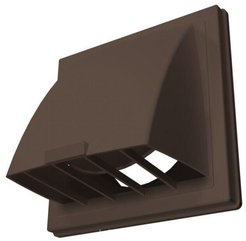 Выход стенной вытяжной с обратным клапаном 150х150 с фланцем D125,ASA,терракотовый