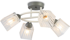 Люстра на штанге TR303281/4 WH/GR/CL белый/серый/прозрачный E27/4 max 60W D450х250