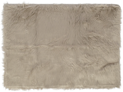 Коврик из искусственной овчины серый 80х110см прямоугольный