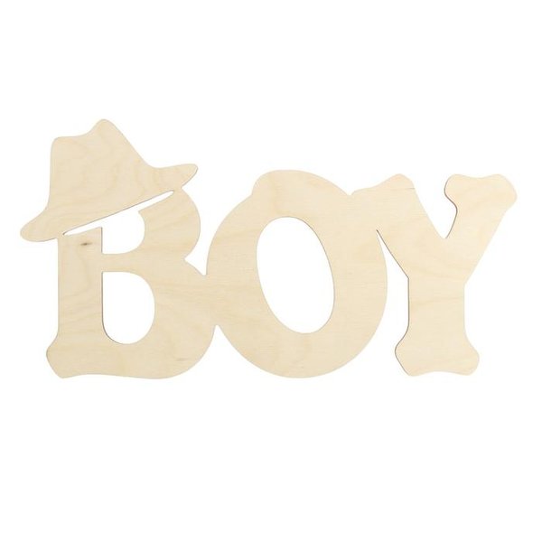 Слово декоративное Boy,20,8х40х0,4см,из фанеры,1519654