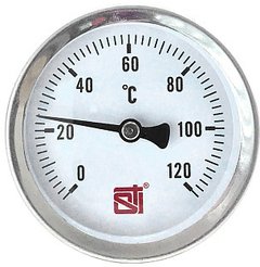 Термометр биметаллический STI Ø63мм,120°C,накладной (пружина 30-65мм)