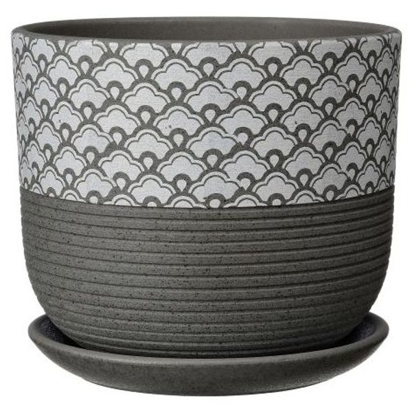 Горшок керамический Хоккайдо серый бук 0,8л d12h10,1