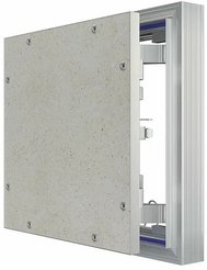 Люк ревизионный D Ceramo Optimum 400х400 скрыт.монтаж петля алюминий EVECS