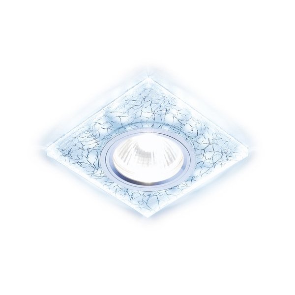 Светильник точечный встраиваемый AMBRELLA LIGHT S227 W/CH/C MR16+3W белый/серебро
