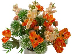 Композиция из искусственных цветов Персиковый рассвет 68см