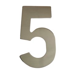 Цифра Скобяной самоклеящаяся металл хром 5 