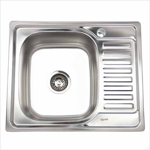 Мойка врезная sink 7540L 750x400x180мм 0,6мм, нержавеющая декоративная сталь