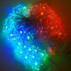 Электрогирлянда-нить цветок внутренняя 8м 80LED,разноцветный D808-FM