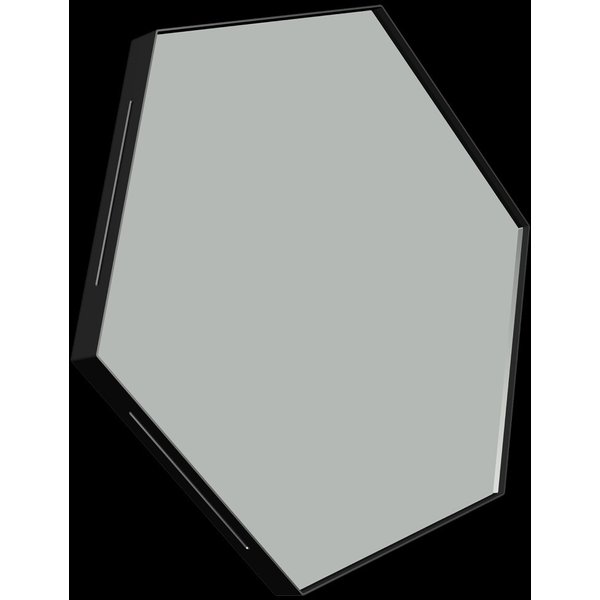 Зеркало шестигранное DIVA черное 500х430мм