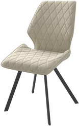 Стул кухонный Mamadoma Rafael b02 45х45х90см велюр/металл, белый/черный