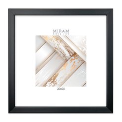 Рамка МИРАМ 20х20см багет 641877-22 черный, пластик