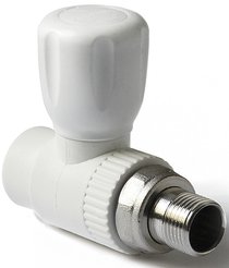 Кран полипропиленовый для радиатора прямой Pro Aqua d20х1/2"