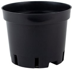 Горшок для рассады 1л 13х11,4 круглый черный формованный