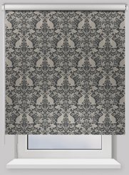 Штора рулонная BLACKOUT PRINT 45х160см Зайцы ежевика, серо-голубой