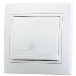 Кнопка звонка Мира белая