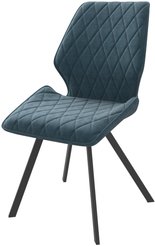 Стул кухонный Mamadoma Rafael М-R b08 45х45х91см велюр/металл, синий/черный, поворотный