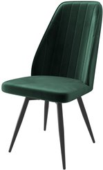 Стул кухонный Mamadoma Leonard M-R1 d13 45х45х94см велюр/металл, зеленый/черный, поворотный