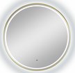 Зеркало Тиор Led золотой D80см с бесконтактным сенсором и холодной подсветкой