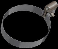 Хомут трубы металлический ТН ПВХ ОПТИМА L140 серый