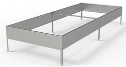 Грядка садовая Любимый Огород 0,7х3м оцинкованная 