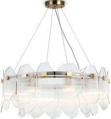 Светильник подвесной LH31253/8 BS/CL латунь/прозрачный E14х8 max 40W D650мх270мм