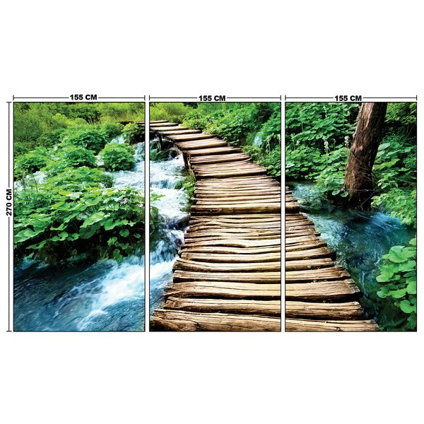 Фотообои Деревянный мост 465х270см на бумажной основе