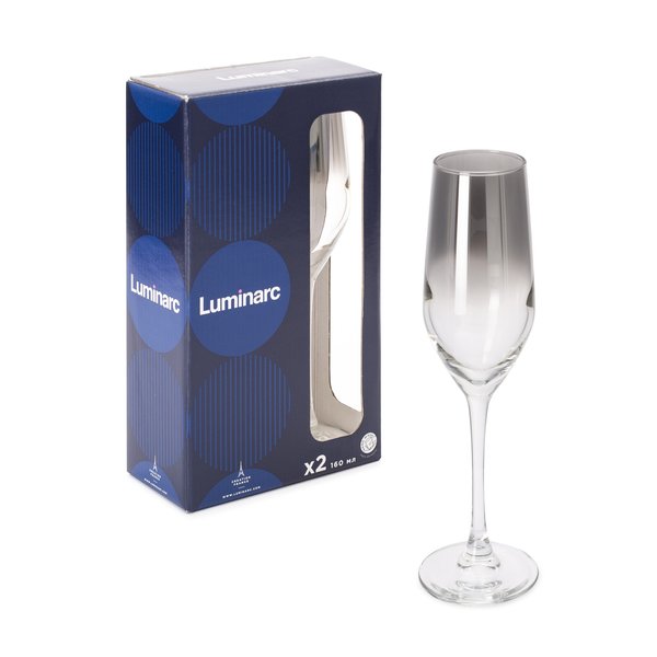 Набор фужеров д/шампанского Luminarc Seleste Серебряная дымка 160мл 2шт стекло