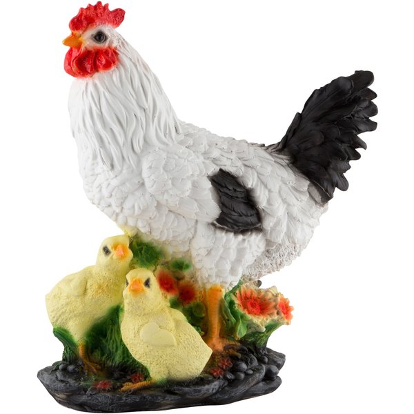 Фигурка садовая Курица с цыплятами 30см