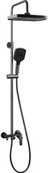 Система душевая TOKITO RAIN 1022GM вороненая сталь