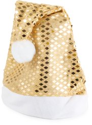 Колпак новогодний 39х27см, золото с пайетками, SYSDMA-1023010