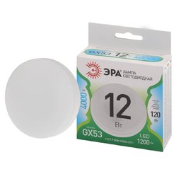 Лампочка светодиодная ЭРА GREEN LINE LED GX-12W-840-GX53 GL GX53 12 Вт таблетка яркий белый свет