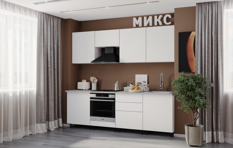 Фасады для кухни Глазов Микс Белый